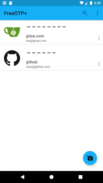 Screenshot 1 of FreeOTP+