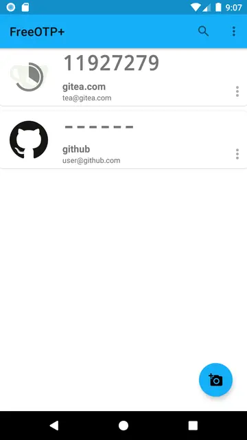 Screenshot 2 of FreeOTP+