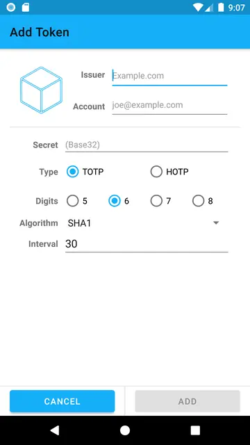 Screenshot 3 of FreeOTP+
