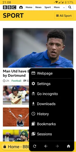 Screenshot 2 von Fulguris Web Browser