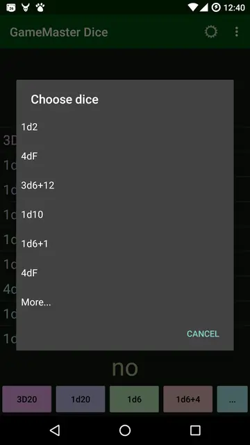 Screenshot 2 von GameMaster Dice