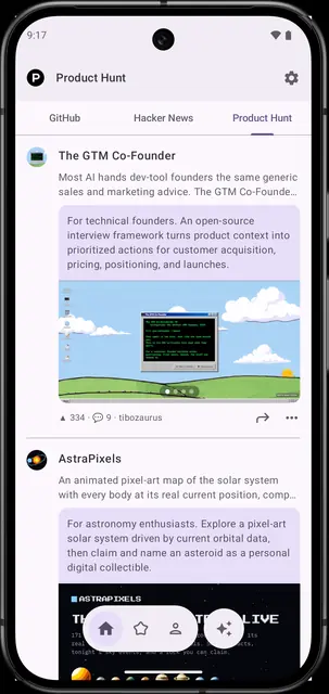 Screenshot 2 von GitHub Trending & Hacker News