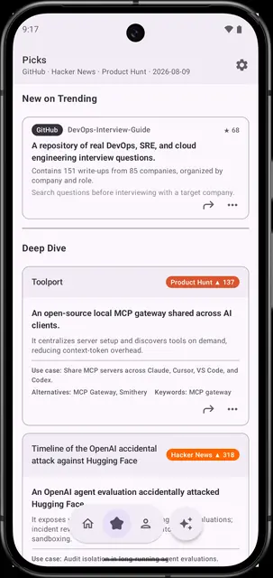 Screenshot 4 von GitHub Trending & Hacker News