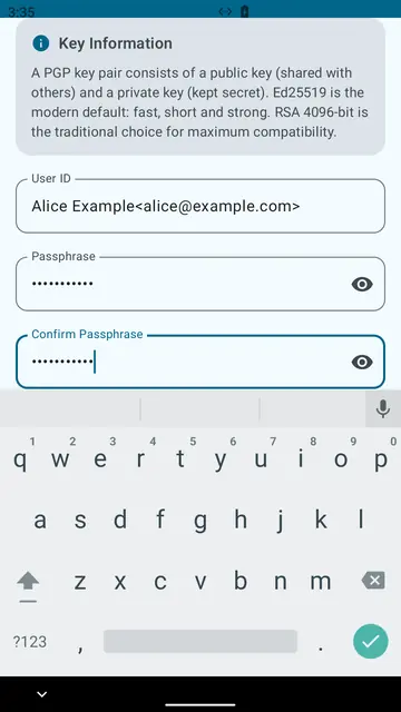 Screenshot 2 von GPG Key Manager