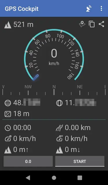 Screenshot 1 von GPS Cockpit
