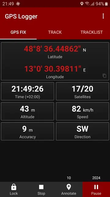 Screenshot 2 von GPS Logger