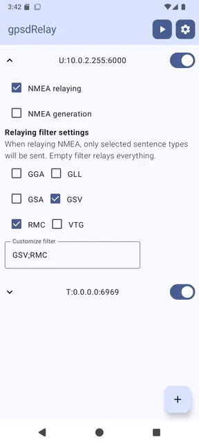 Screenshot 1 of gpsdRelay