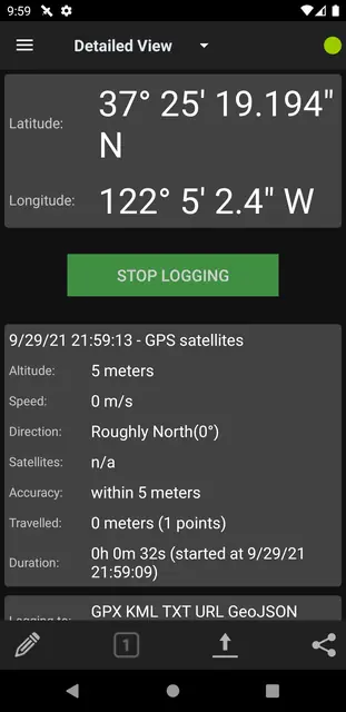 Screenshot 3 von GPSLogger