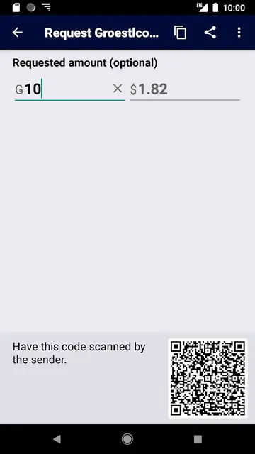 Screenshot 4 of Groestlcoin Wallet TestNet