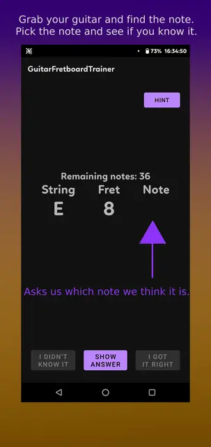 Screenshot 2 von GuitarFretboardTrainer
