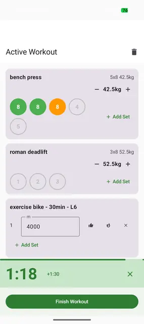 Screenshot 2 of GymLog