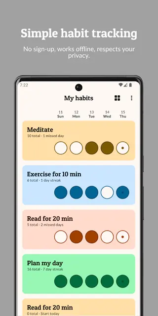Screenshot 1 of Habit Builder