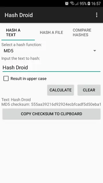 Screenshot 1 of Hash Droid