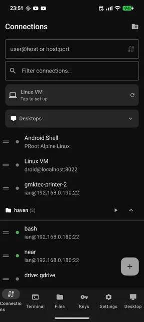 Screenshot 2 of Haven SSH Client