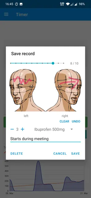 Screenshot 3 von Headi - Your headache diary