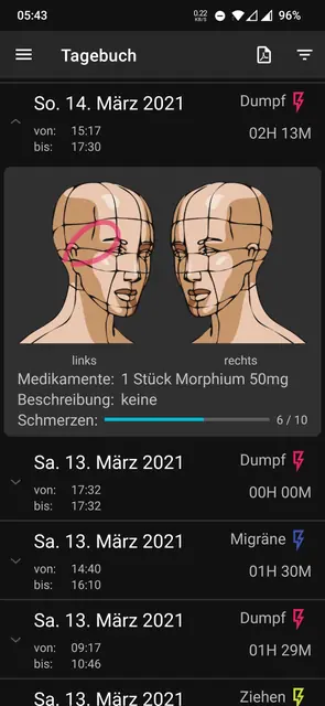 Screenshot 4 von Headi - Your headache diary