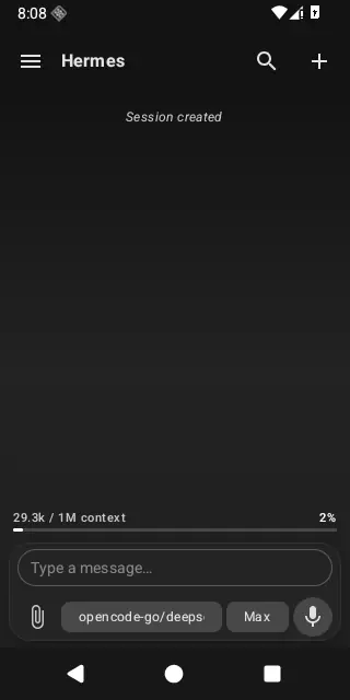 Screenshot 1 of Hermes Mobile