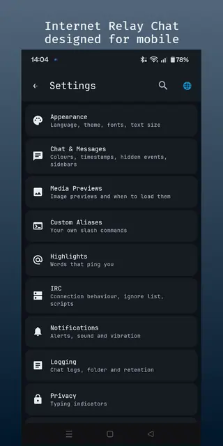 Screenshot 4 von HexDroid IRC