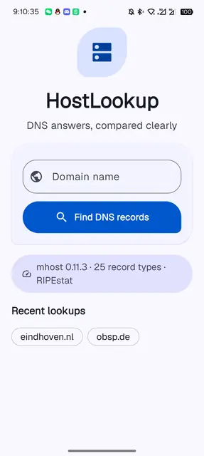 Screenshot 1 of HostLookup