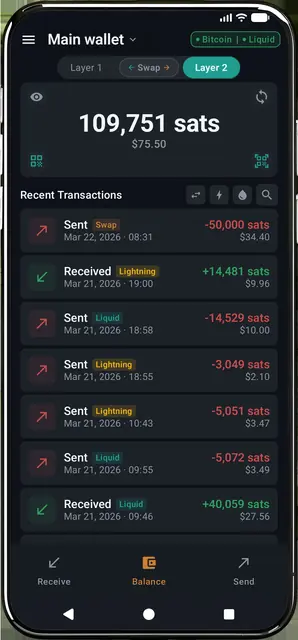 Screenshot 1 of Ibis Wallet