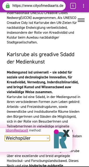 Screenshot 2 von IdiomReplaceX Browser App