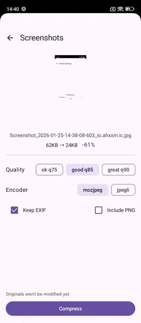 Screenshot 1 von Image Compressor