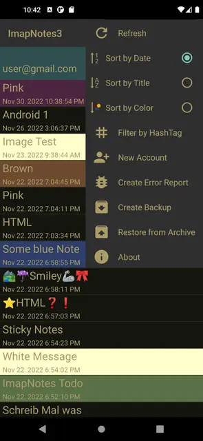 Screenshot 3 von ImapNotes3