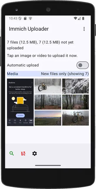 Screenshot 1 von Immich Uploader