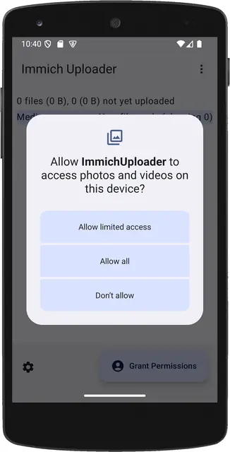 Screenshot 2 von Immich Uploader