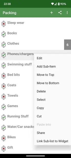 Screenshot 1 von InfiniList