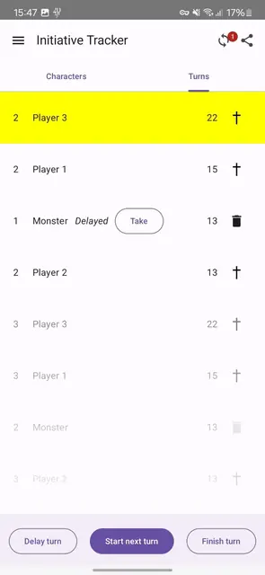Screenshot 2 von Initiative Tracker