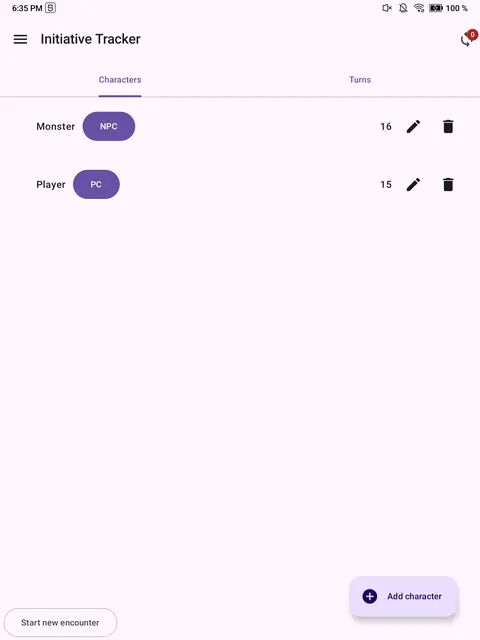 Screenshot 3 von Initiative Tracker
