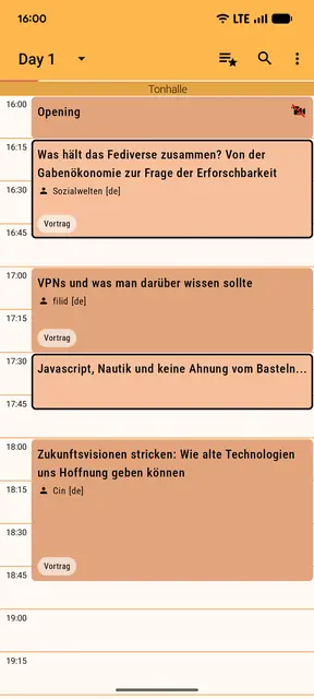 Screenshot 1 of InselChaos Schedule