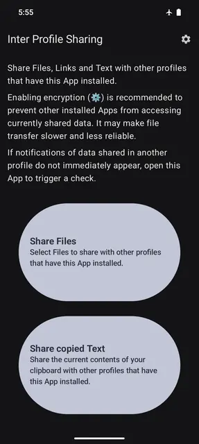 Screenshot 2 von Inter Profile Sharing