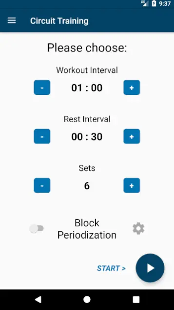 Screenshot 1 of Interval Timer (Privacy Friendly)