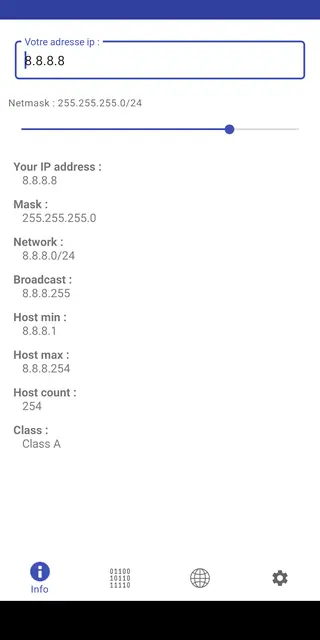 Screenshot 1 of IPCalc Android