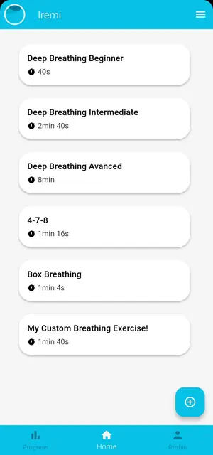 Screenshot 1 of Iremi Breathing App