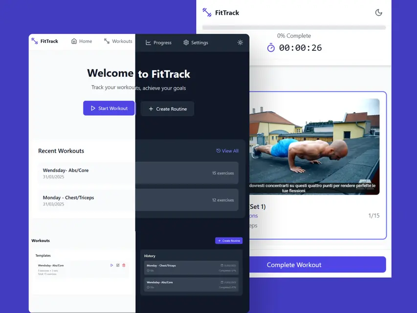Screenshot 1 of iTrack workout tracker