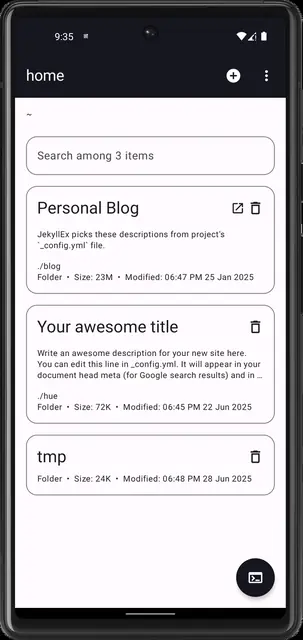 Screenshot 1 of JekyllEx