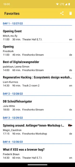 Screenshot 4 of JEV 2022 Schedule