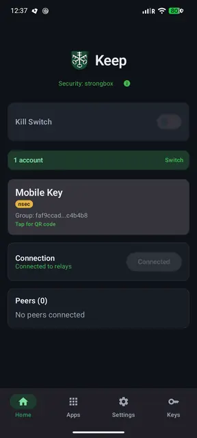 Screenshot 1 von Keep: FROST Nostr Signer