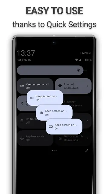 Screenshot 1 of KeepOn - Keep your screen on smartly!