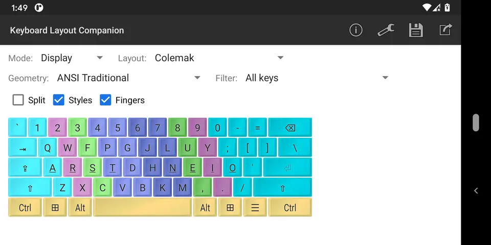 Screenshot 2 von Keyboard Layout Companion