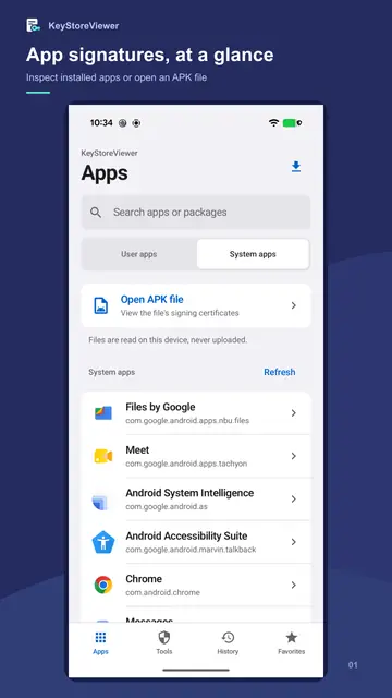 Screenshot 1 of KeyStoreViewer: App Signatures