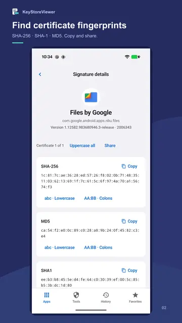 Screenshot 2 of KeyStoreViewer: App Signatures