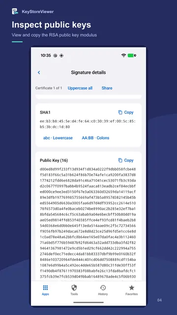 Screenshot 4 of KeyStoreViewer: App Signatures