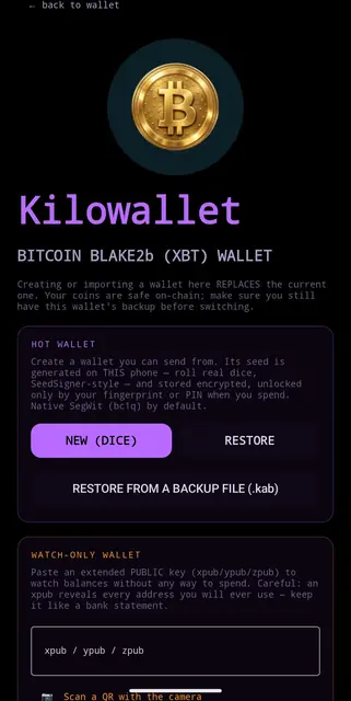 Screenshot 1 von Kilowallet