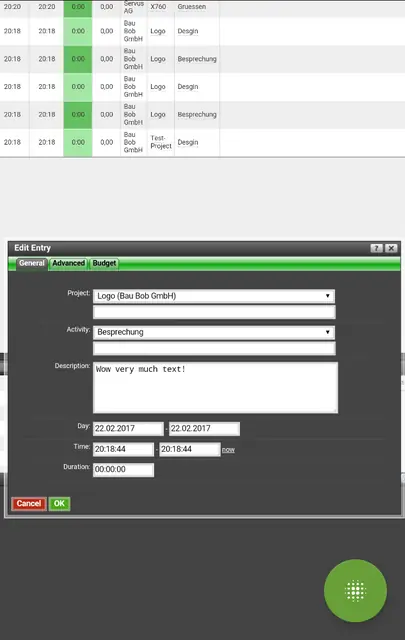 Screenshot 2 of Kimai TimeTracker﻿