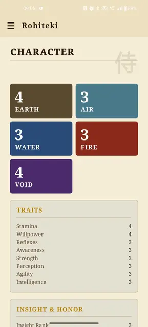 Screenshot 4 of L5RCM Companion