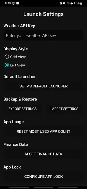 Screenshot 3 of Launch - Minimalist Launcher